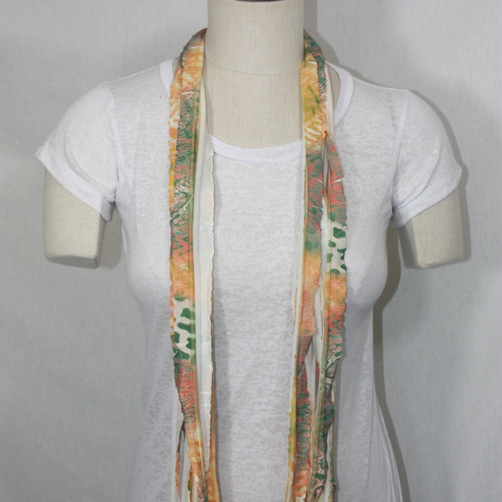 Yellow Solid & Patterned Scarf Accessory - Picture 4 of 7